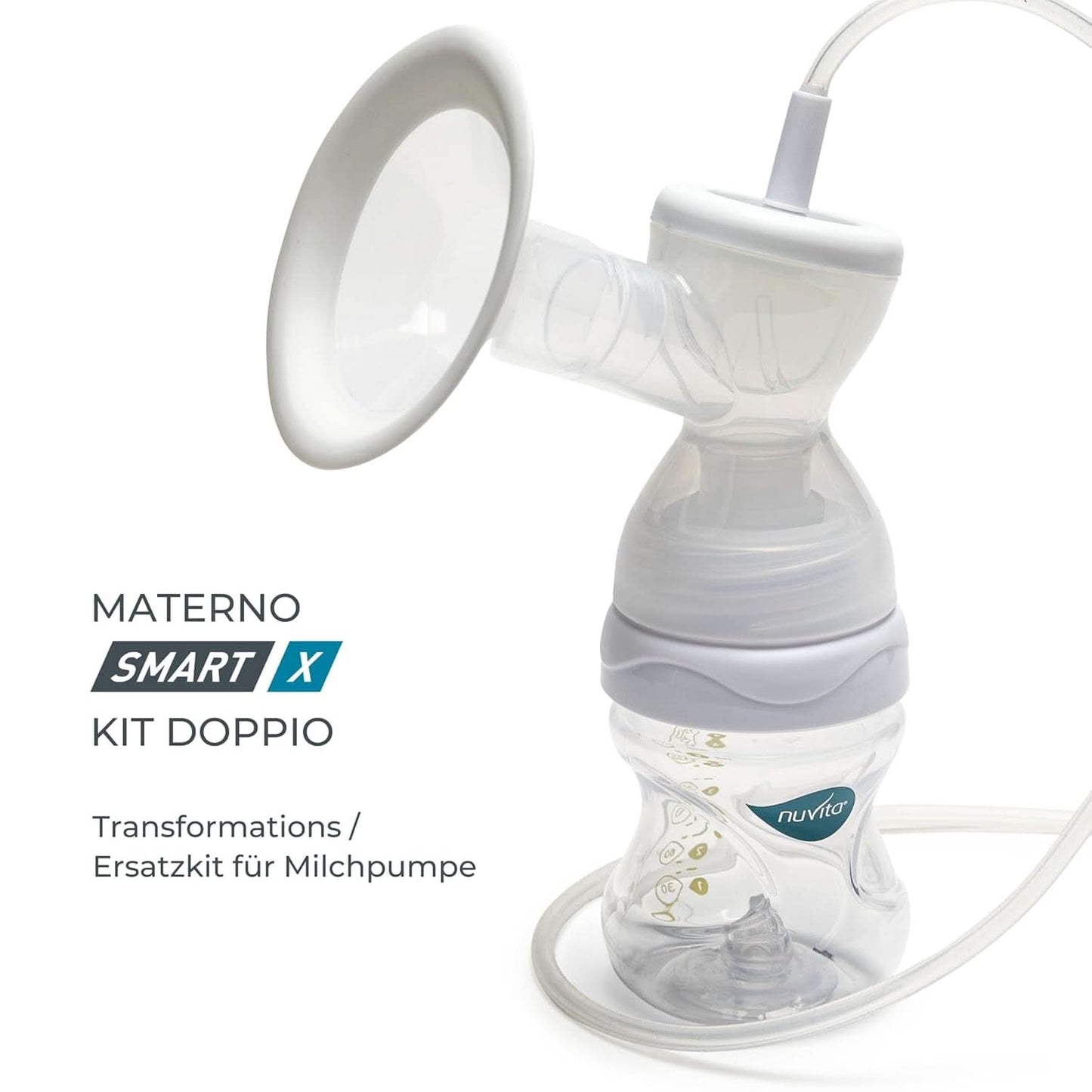 Ensemble de pompe double Nuvita Efficient pour Materno Smart X - 1287KDX | Ensemble complet d'accessoires, biberon anti-colique approuvé par Aio Accesorii Hrana si Alattare Bebe Naty Shop
