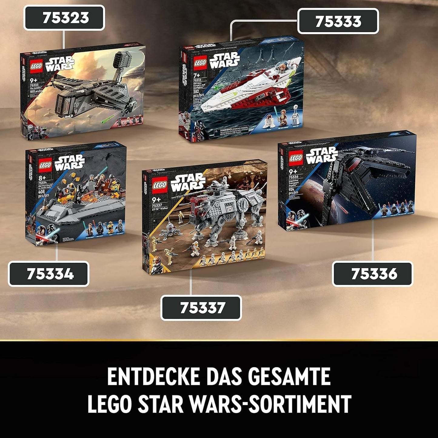 LEGO Star Wars At-Te Walker Mobile Toy Model Minifigure Set comprenant 3 soldats clones, des droïdes de combat et un droïde araignée nain 75337 Jeux de construction Besuche an LEGO-Store