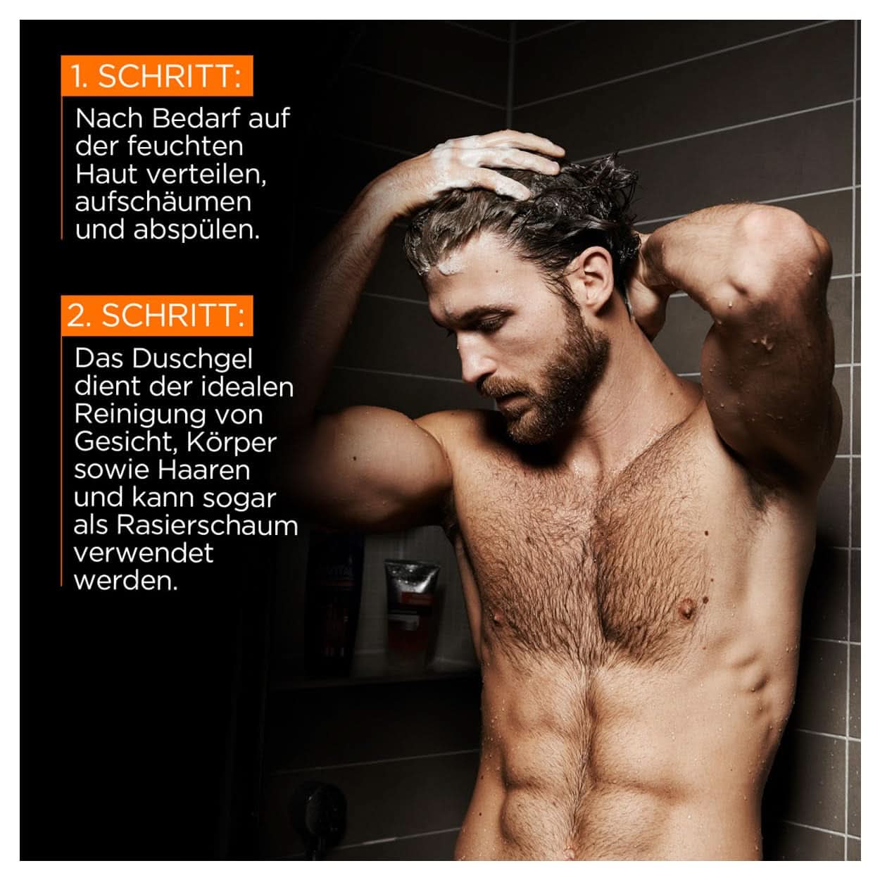 L'Oréal Men Expert XXXL 5In1 Gel douche et shampoing pour homme, 1 litre Naty Shop