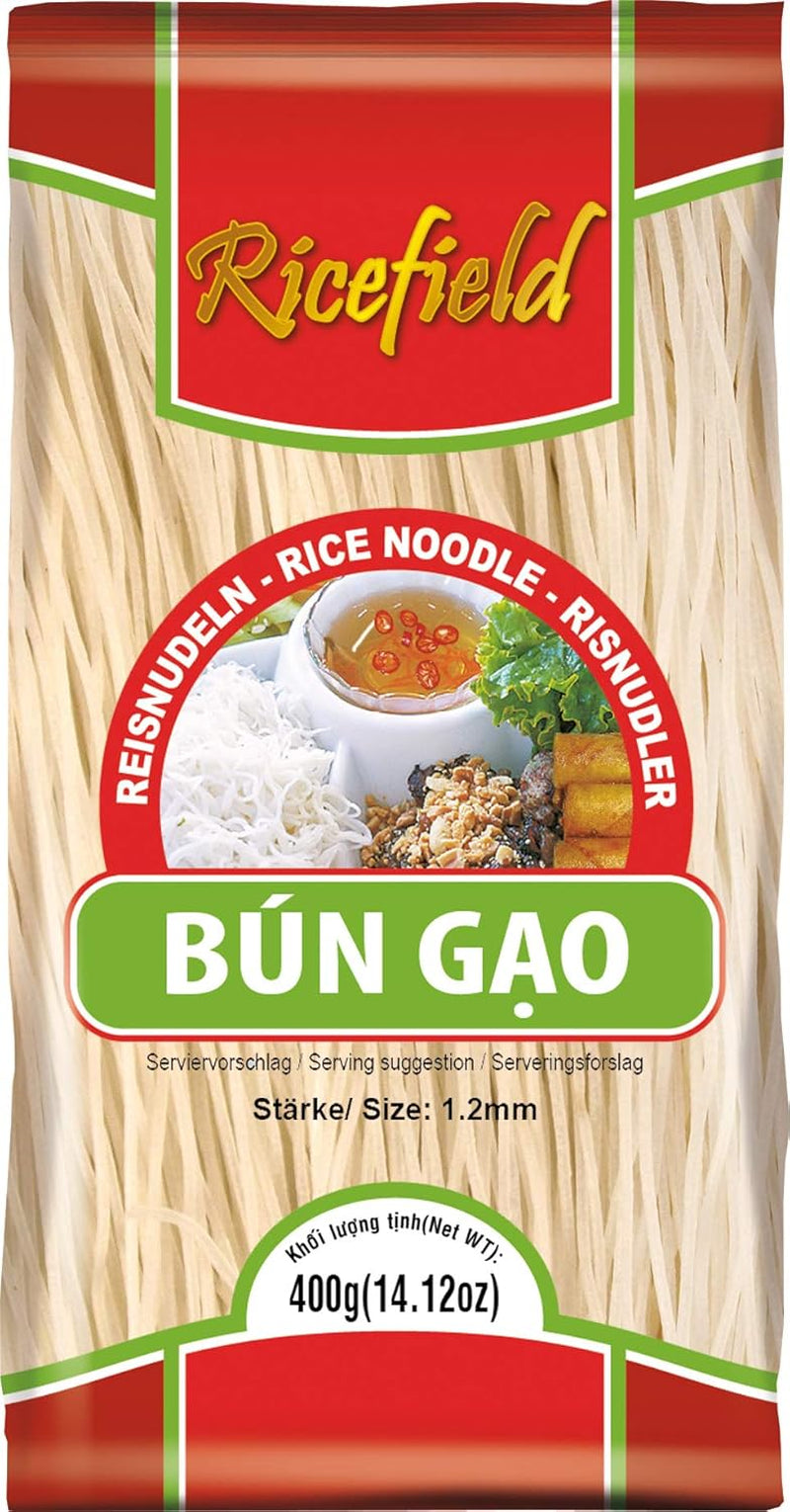 Nouilles de riz Ricefield, vermicelles, 1,2 mm, Bun Gao (1 x 400 g)