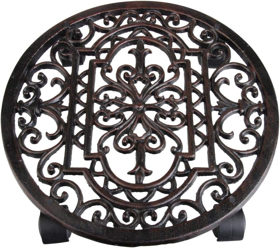 Support pour plantes, support pour fleurs de style antique, rond, diamètre env. 29 cm
