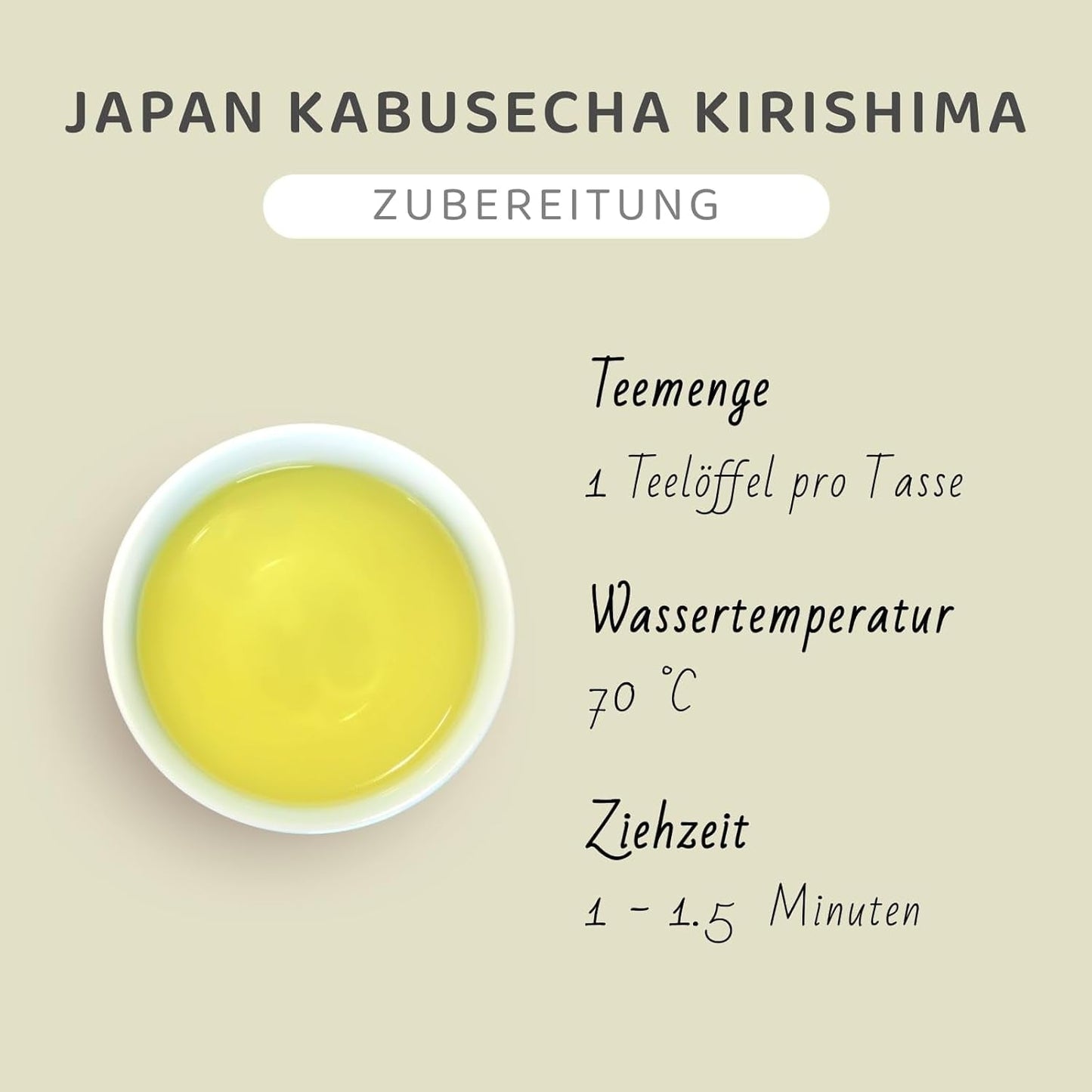 Thé vert japonais Kabusecha Kirishima, Kabuse Sencha japonais, thé vert en vrac de qualité supérieure, sans arômes ajoutés | Wondertea Thé vert japonais Kabusecha (50 g)
