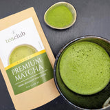 Thé Matcha Premium Japon 100 g – Testé en laboratoire – Poudre de Matcha de cérémonie pour la fabrication du Matcha Umami, poudre de thé vert 100 % naturelle, idéale pour le Matcha Latte, Teaclub