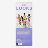 Barbie Looks Doll, figurine de collection n°. 24 ans avec cheveux bruns et mode moderne Y2K, robe bustier scintillante avec talons hauts à bout ouvert, poupées HRM16 Naty Shop