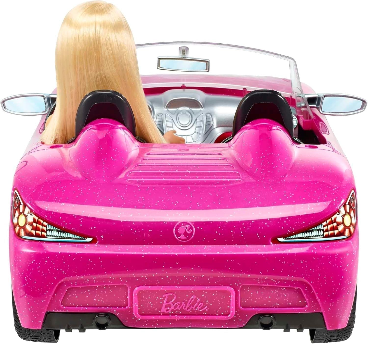 Poupée Barbie et cabriolet à paillettes roses, logo pneu réaliste, jouet 3 ans, DJR55 Naty Shop Dolls