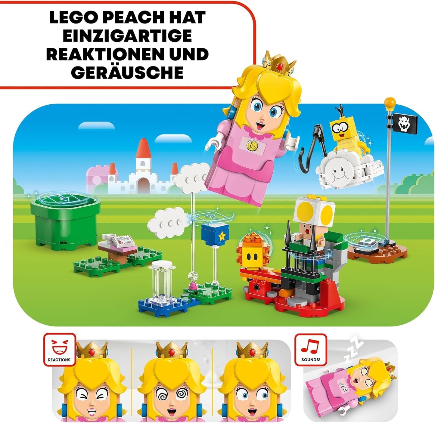 LEGO Super Mario Adventures With Interactive Peach, set de jeu pour enfants avec crapaud jaune, cadeau Nintendo pour garçons, filles et tous les joueurs à partir de 6 ans 71441 Jeux de construction Besuche den LEGO-Store