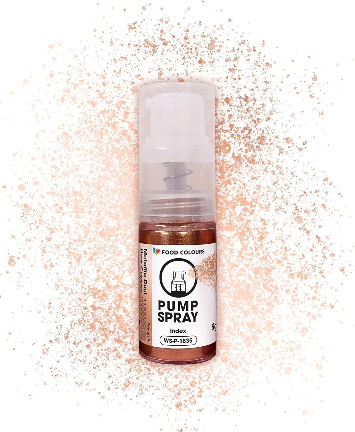 Spray alimentaire pailleté comestible NEW SILVER SHIMMERING Pompe 5G à poudre métallique pour une décoration rapide et efficace de gâteaux, crèmes, gelées, pralines, décorations en chocolat et sucre