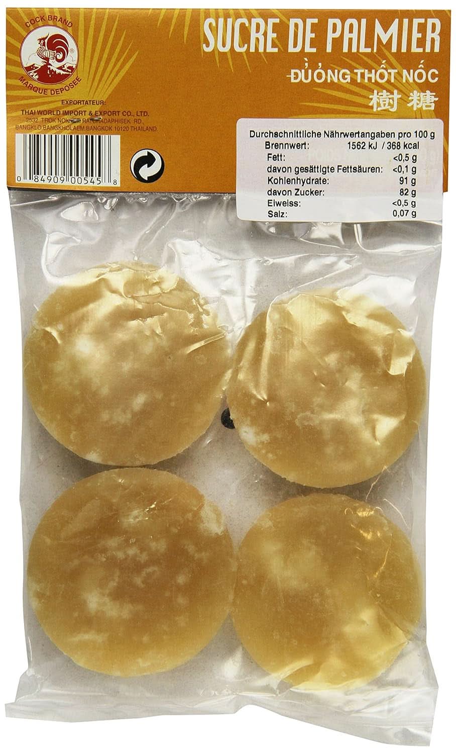 Palmzucker, Scheiben (1 X 200 G) Édulcorants Naty Shop