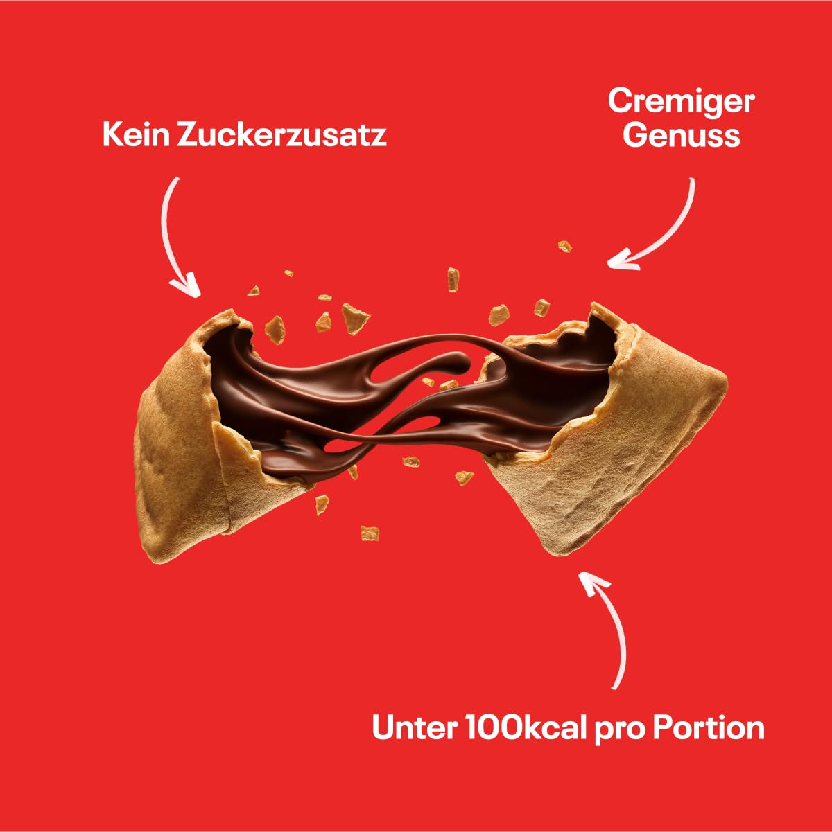 Bouchées de chocolat NEOH | Sans sucre ajouté, 100 kcal par portion, des morceaux croquants fourrés crémeux aux noisettes et au cacao, parfaits pour emporter ou comme substitut du muesli | Céto, faible teneur en glucides | Paquet de 3x29g