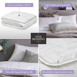 Boutique Couette en soie, literie de luxe, lavable en machine (13,5 Tog, double) Naty Shop Couettes et couettes