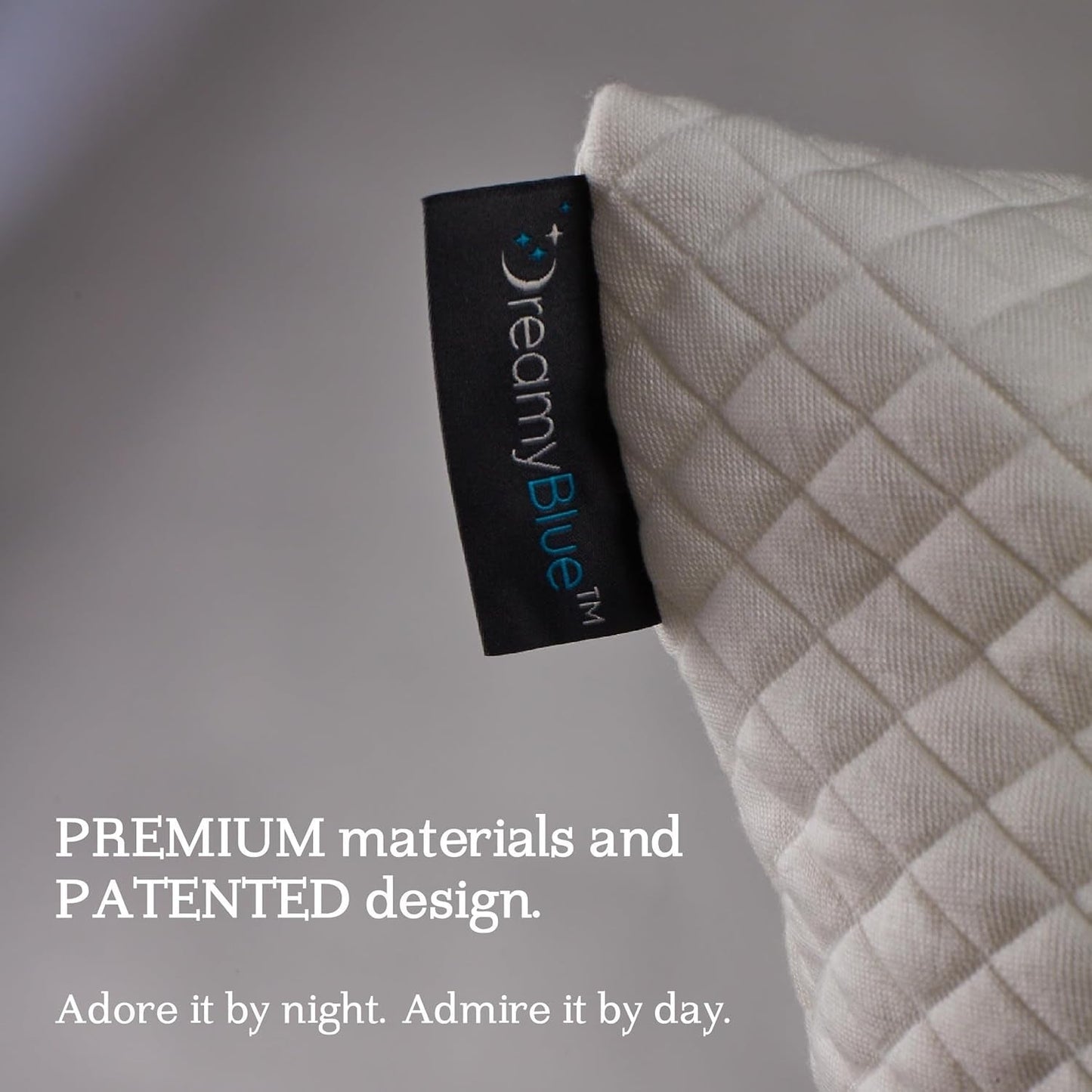 Oreiller de sommeil Dreamyblue Premium - Remplissage en mousse à mémoire de forme déchiquetée [Loft réglable] Housse en viscose de bambou lavable - Pour côtés coulissants, dos et ventre - Oreillers standard Naty Shop