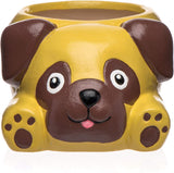 Pots en céramique Baker Ross 'Pug' (2 pièces) - pour que les enfants puissent peindre, décorer et offrir en cadeau