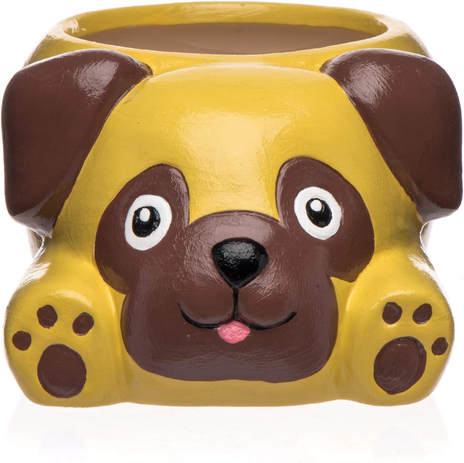 Pots en céramique Baker Ross 'Pug' (2 pièces) - pour que les enfants puissent peindre, décorer et offrir en cadeau