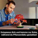 LEGO Botanicals Érable rouge du Japon - Bonsaï - Kit de plantes artificielles avec feuilles rouges et oranges, plus bol - Décoration d'intérieur - Idée cadeau pour adultes - 10348 Jeux de construction Besuche den LEGO-Store