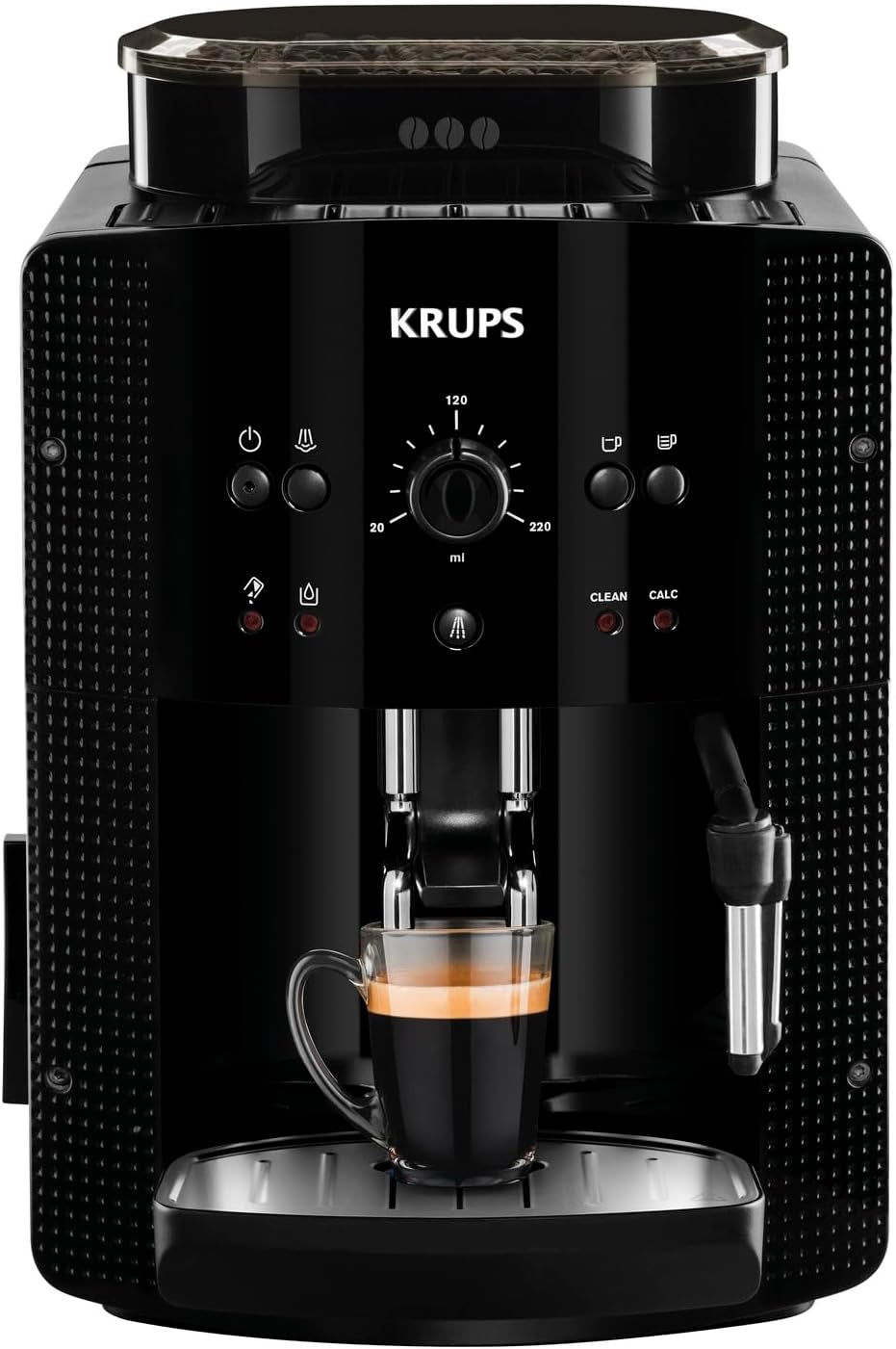 Krups Roma EA81M8 Machine à expresso 1,7 L, 3 réglages de température, 3 textures de café moulu, noir