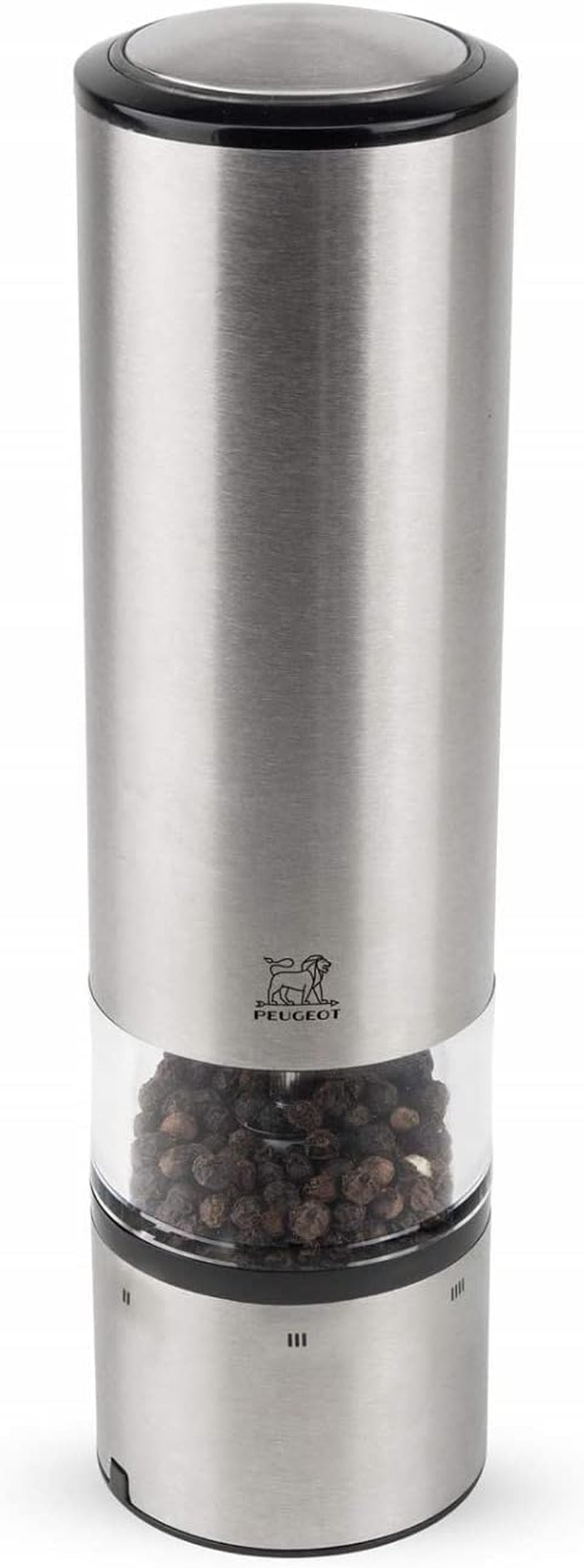 Ensemble moulin à poivre/sel électrique PEUGEOT Elis Sense, hauteur : 20 cm, acier inoxydable, argent Moulins et trancheuses Naty Shop Pfeffermühle