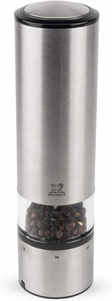 Ensemble moulin à poivre/sel électrique PEUGEOT Elis Sense, hauteur : 20 cm, acier inoxydable, argent Moulins et trancheuses Naty Shop Pfeffermühle