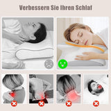 Oreiller cervical Oreiller orthopédique pour la tête Oreiller en mousse à mémoire de forme Oreiller à impact latéral - Conception ergonomique Forme creuse pour les impacts latéraux, dorsals et abdominaux Oreillers orthopédiques cervicaux gris clair Naty Shop