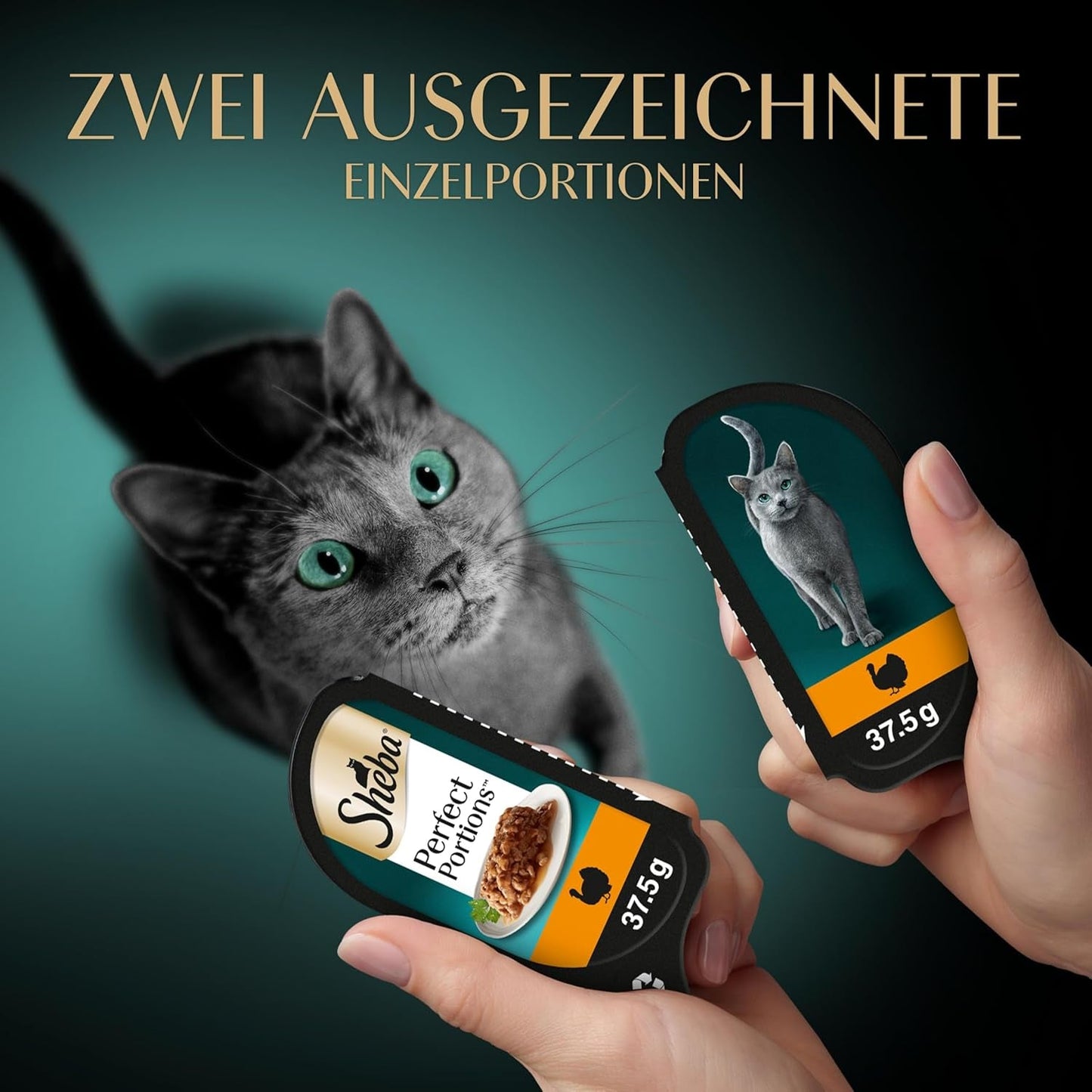 SHEBA Perfect PORTIONS sauce pour chat à la dinde 8 x 3 x (2 x 375g)