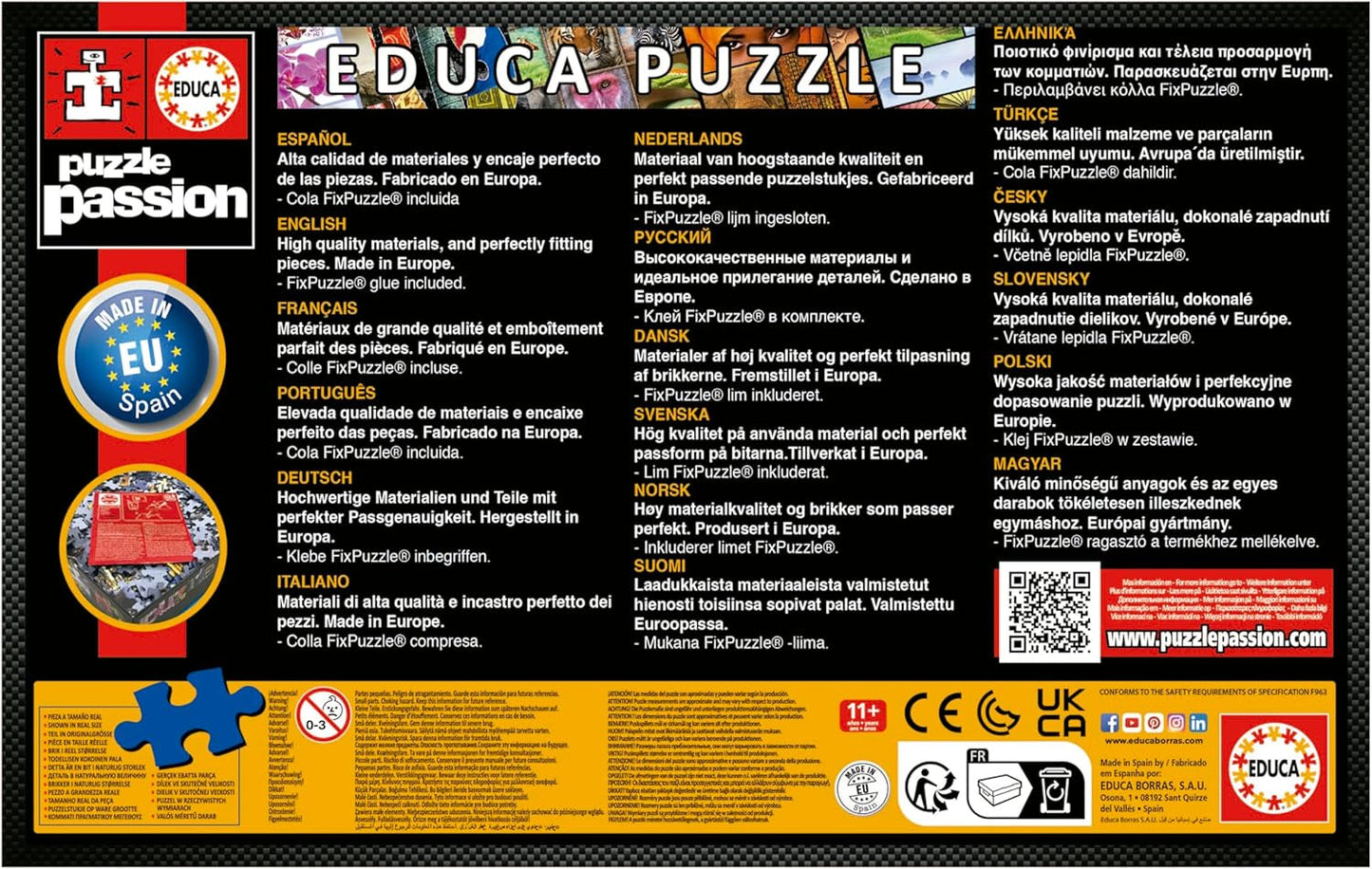 Educa - Puzzle de 500 pièces pour adultes | Animaux de ferme coquins. Dimensions : 48 X 34 cm. Comprend de la colle pour puzzle Fixpuzzle. Depuis 11 ans (19905) Puzzle Naty Shop
