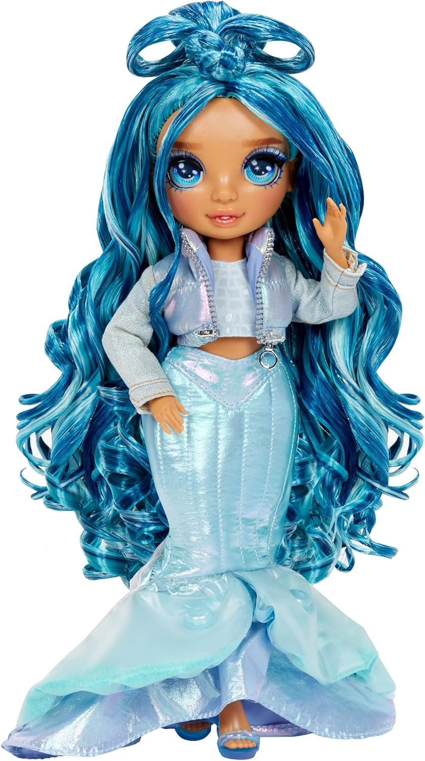 Rainbow High Winter Wonderland - Skyler (Bleu) - Poupée mannequin de neige à accumulation d'eau magique cachée de 28 cm avec ensemble de bonhomme de neige, convient aux enfants et aux collectionneurs de 4 à 12 ans Naty Shop Dolls