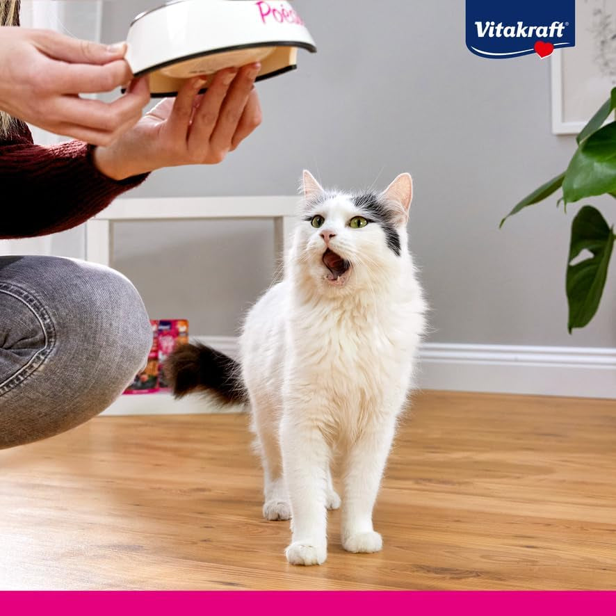 Vitakraft Poésie Création, nourriture humide pour chat, nourriture humide pour chat en sauce, avec dinde en sauce au fromage, multipack, sans sucre ni céréales ajoutés (15 x 85g)