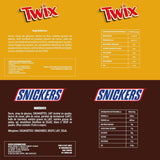 Minis mélangés, Snickers, Bounty, Twix, Milky Way, paquet de chocolat en vrac, un paquet (1 x 400 g) (paquet de 5)
