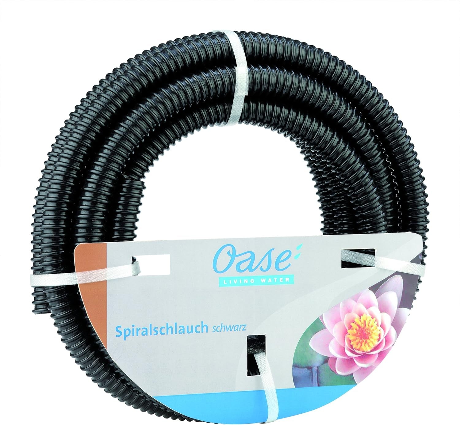 Tuyau spiralé Oase 57529 (Ø 19 mm), 5 m - Tuyau de bassin de haute qualité pour jardin et bassin, tuyau d'eau flexible, utilisable comme tuyau d'aspiration, tuyau de pompe, noir