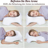 SAHEYER Oreiller pour dormeur latéral avec bras, oreiller orthopédique ergonomique, oreiller en mousse à mémoire de forme pour le cou et les épaules, oreiller cervical avec bras multi-angles pour de nombreuses positions de sommeil (blanc) Oreillers orthopédiques cervicaux Naty Shop