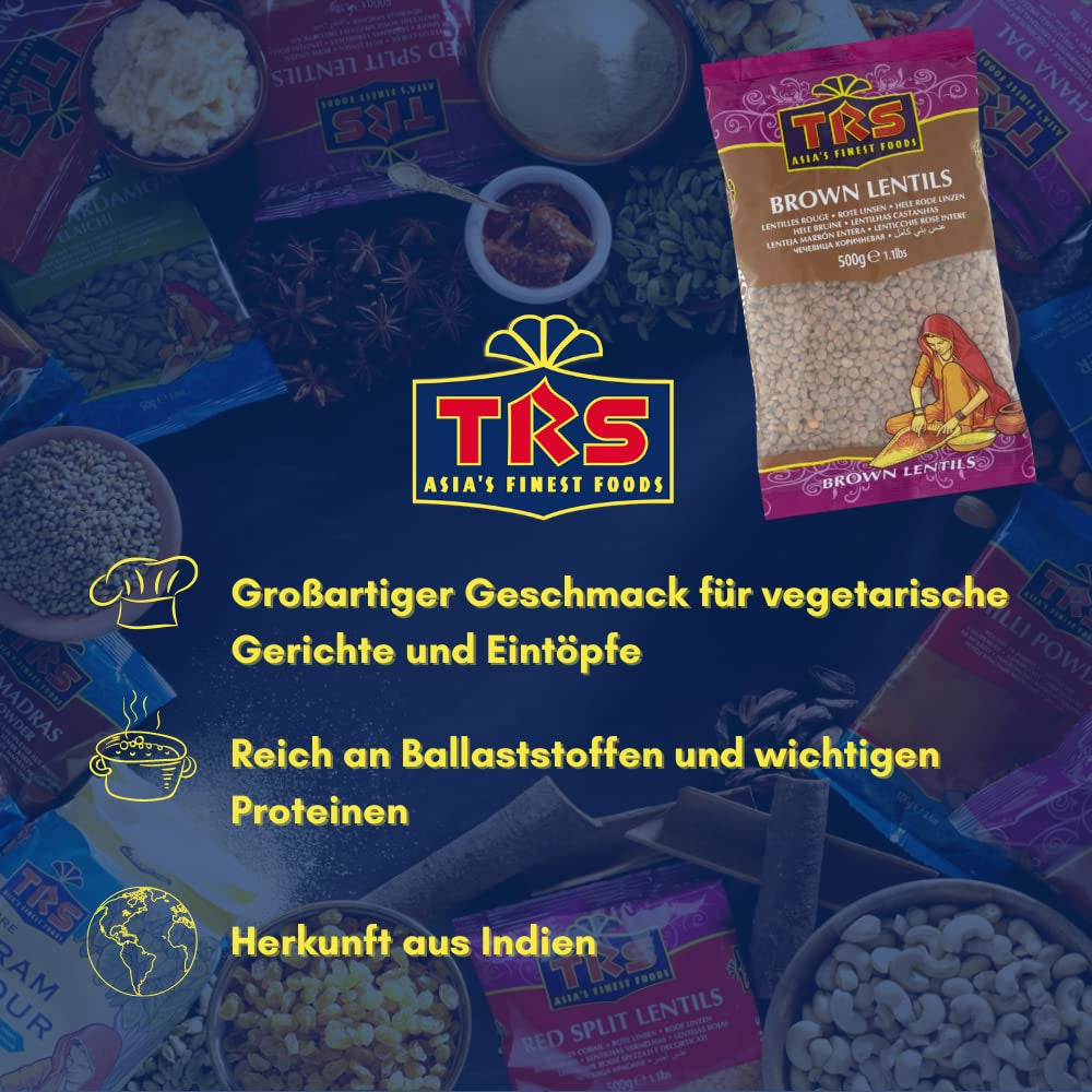 TRS - Lentilles brunes entières - (1 x 500g)