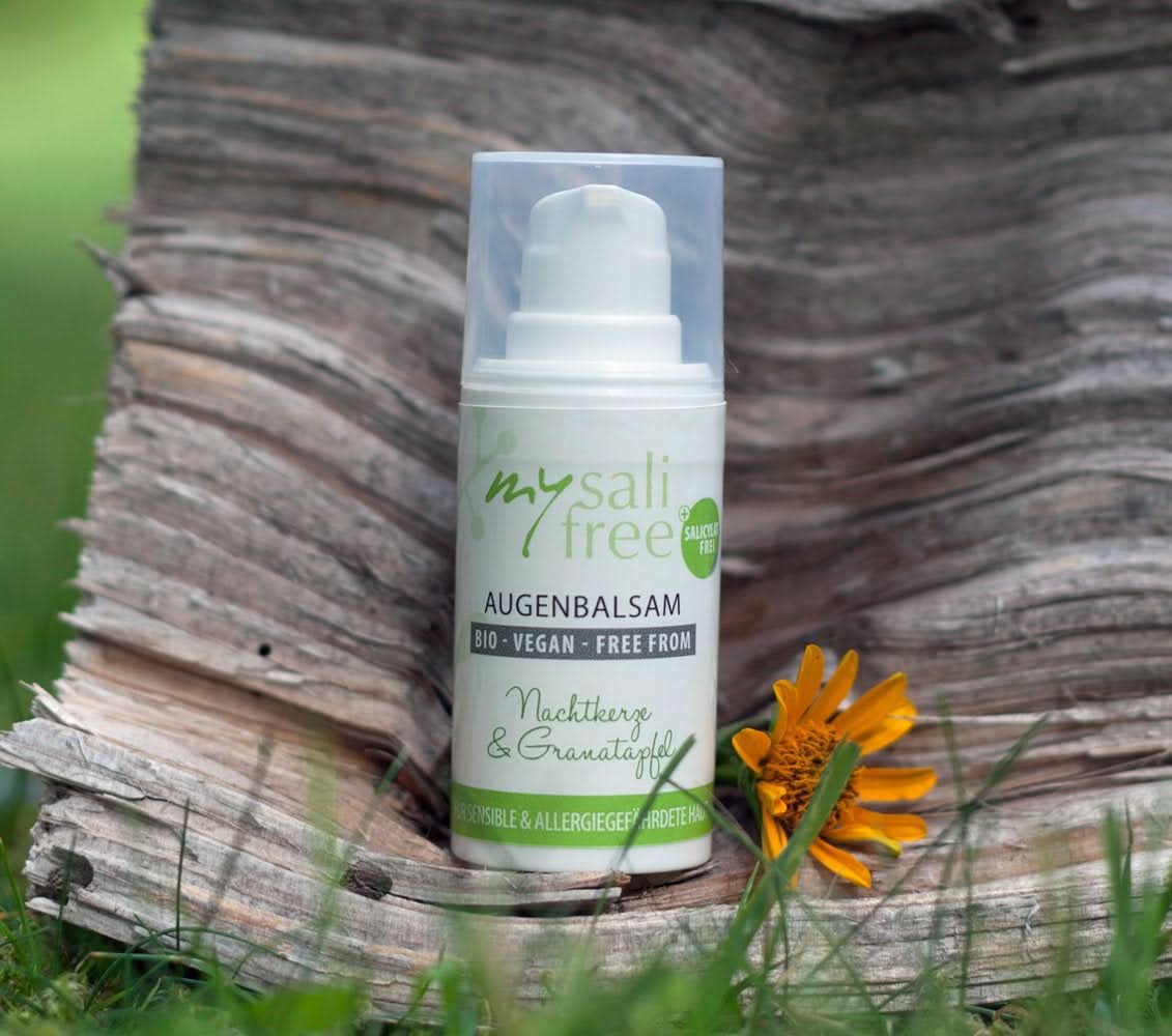 Mysalifree BIO EYE BALM, crème contour des yeux anti-rides intensive pour peaux sensibles, à la grenade et à l'ocre, 15 ml Cosmétiques et Beauté Naty Shop
