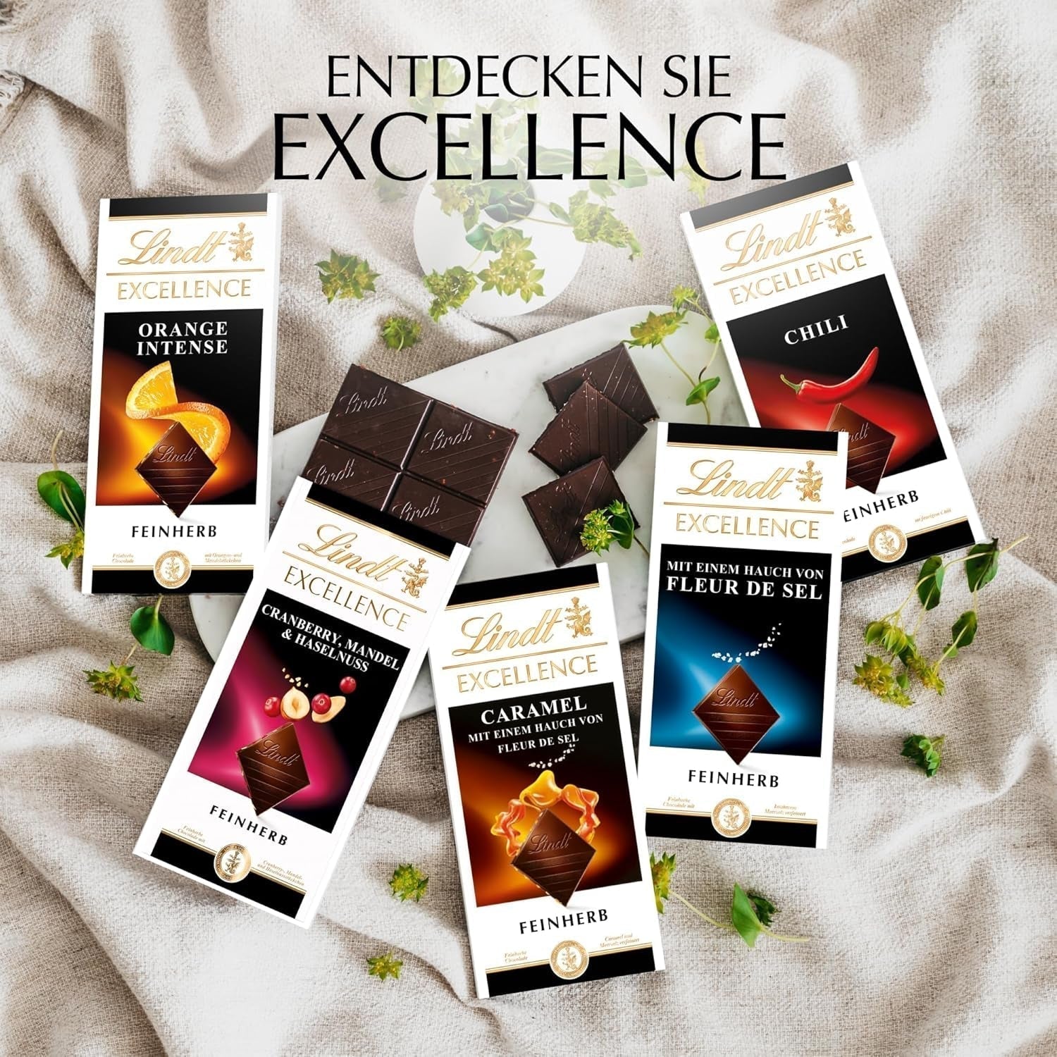 Lindt EXCELLENCE 99% Kakao - Edelbitter-Chocolat | 50 G Tafel | Chocolat amer extra kräftige | Intensificateur Kakao-Geschmack | Chocolat noir | Chocolat végétalien | Schokoladengeschenk Naty Boutique