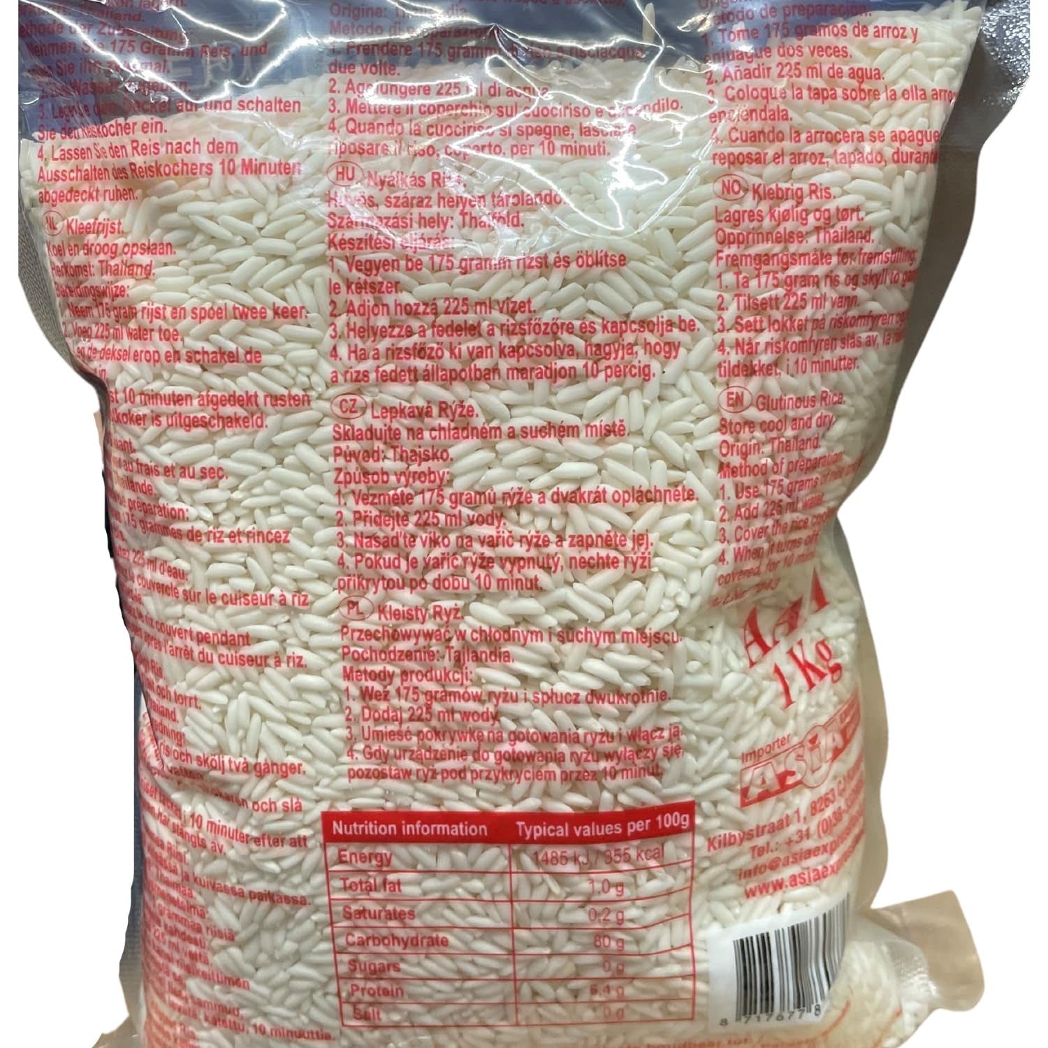 ROYAL THAI RICE - Riz gluant - 1 x 1 KG