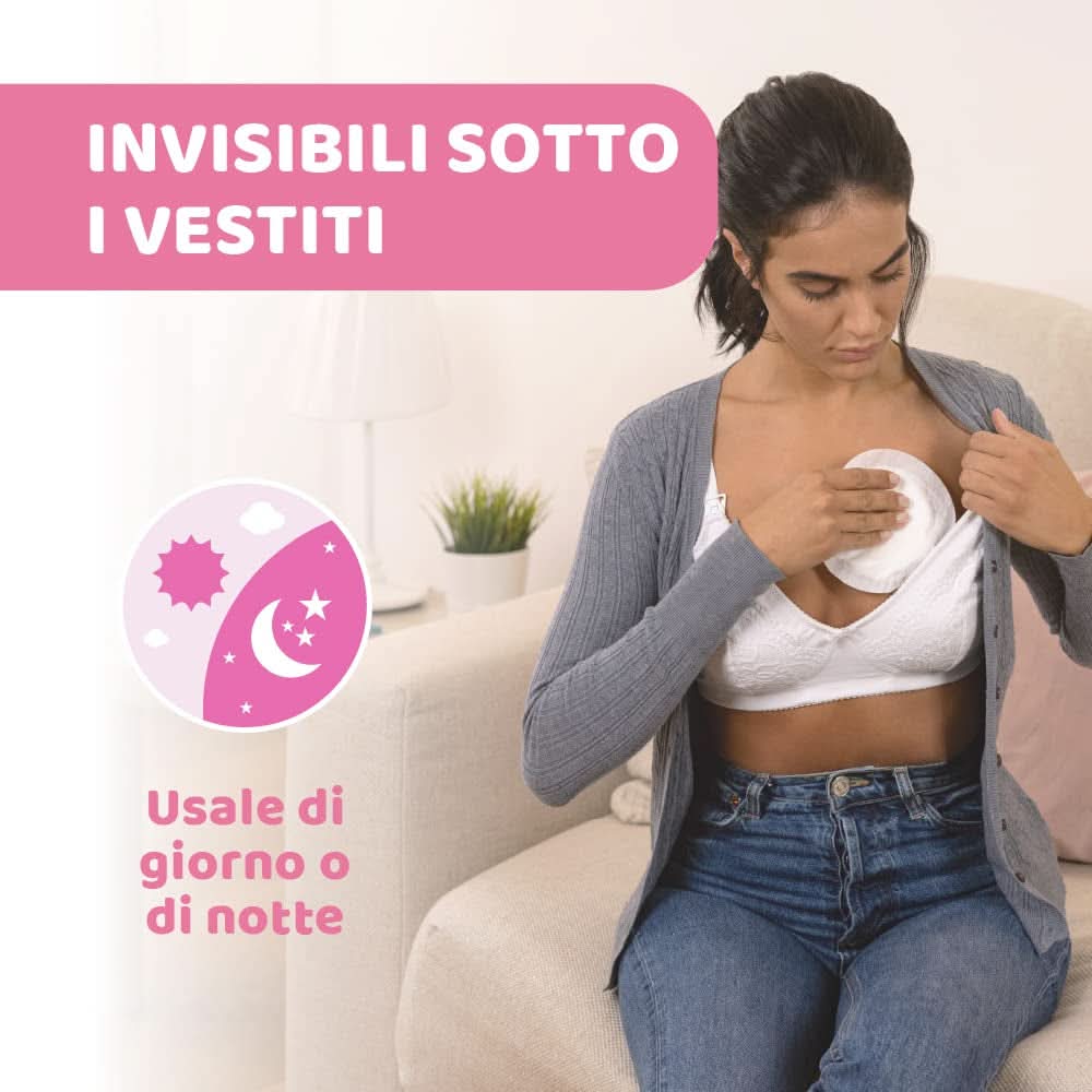 Chicco Acterielle Coussinets d'allaitement Natural Feeling, 30 pièces Accessoires d'alimentation et d'allaitement Bebe Naty Shop