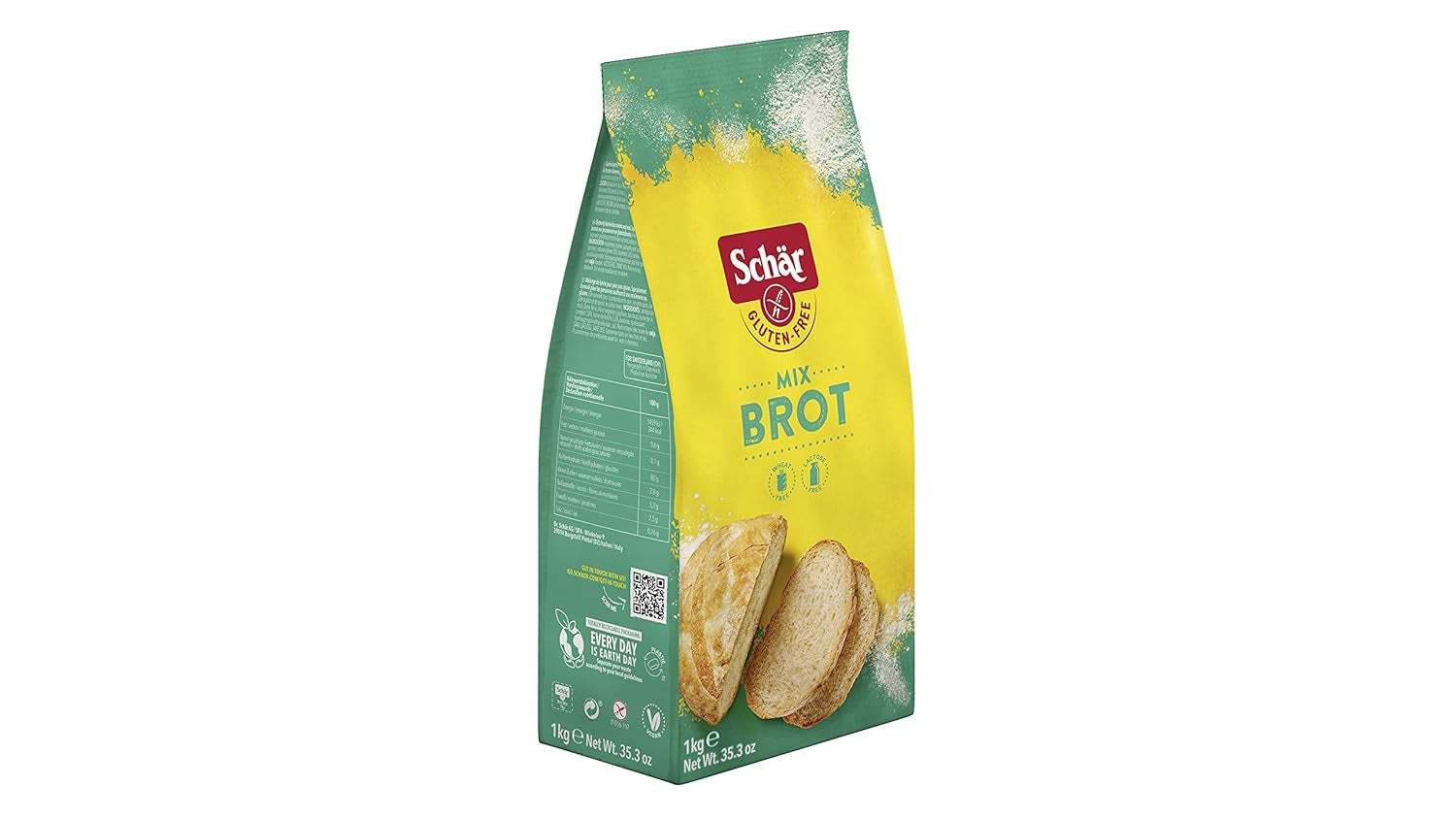 Mix B - Brot Mix Backmischung Sans Gluten 1Kg, 10Er Pack Naty Shop
