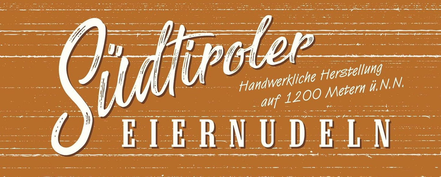 Nouilles en ruban BioGourmet au Schüttelbrot du Tyrol du Sud (IGP) | Nouilles aux œufs salées et aromatisées au véritable speck du Tyrol du Sud | 1 x 250g Bio