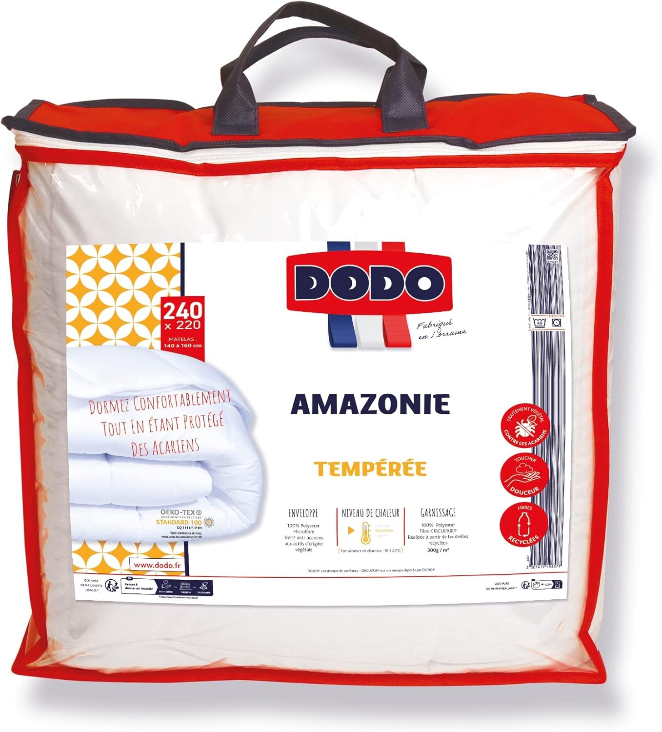 Couverture, Tempérée, Synthétique, 220 X 240 Cm, Pour lit double, Couverture Amazon, Anti-acariens et moelleuse, Fibre recyclée, Lavable en machine à 40°C Couettes et couettes Naty Shop