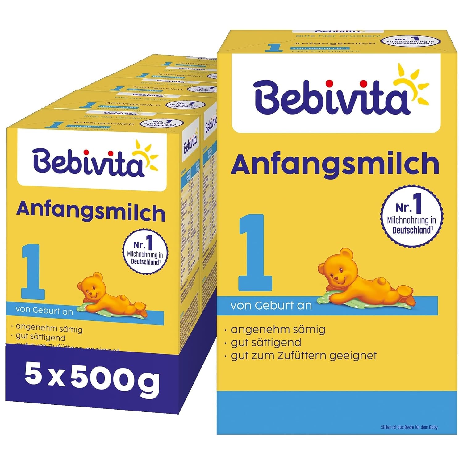 1 Lait maternisé en poudre pour nourrissons, dès la naissance, (5 x 500g)