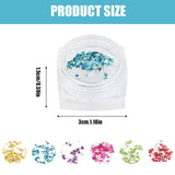 EYVRPAU 6 pièces Nail Art Fleurs Set Décoration, Gelnägel Zubehör 6 Farben, Nail Art Aufkleber Trockene Blumen Kit Getrocknete Blumen Zubehör Set DIY Nageldekoration