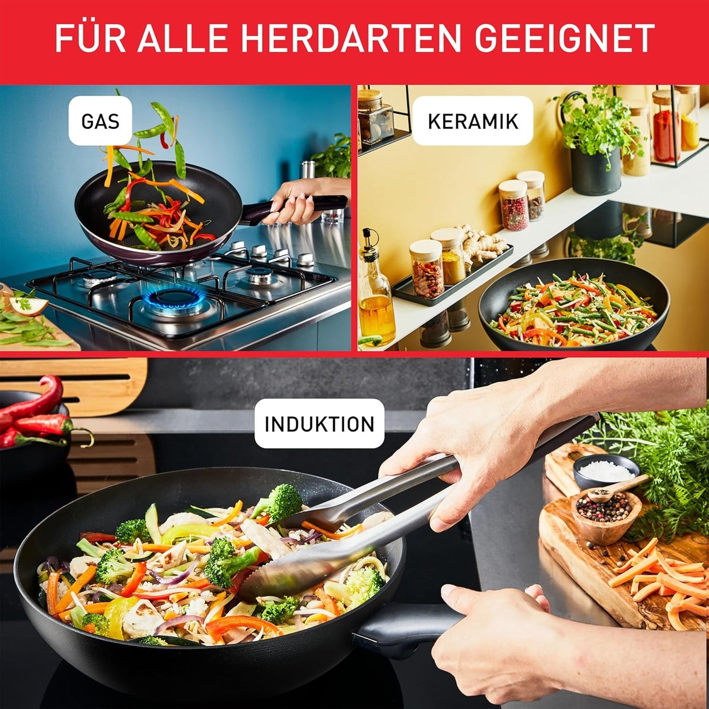 Tefal Recycled on, poêle en aluminium 100% recyclé, revêtement antiadhésif, induction Casseroles et poêles Naty Shop
