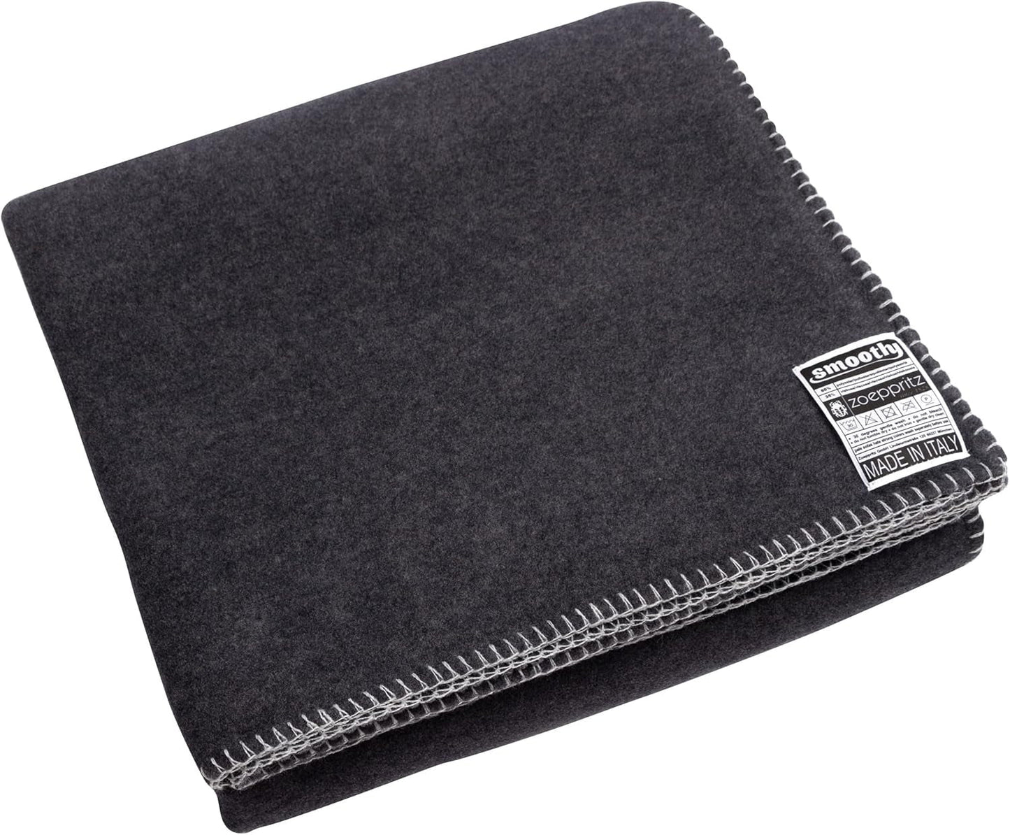 Zoeppritz Since 1828 Couverture polaire Smoothy - Couverture polaire moelleuse et confortable - Vegan - 140X190Cm - 010 Off-White, 010 Offwhite Zoeppritz Since 1828 965 Gris foncé 140X190Cm