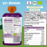 Pumpkin Organics Bio Gemüse-Getreide-Quetschie Kürbis, Birne, Apfel, Pflaume, Hafer ohne Zuckerzusatz¹ - à partir de 8 mois - comme Snack ou Beikost für unterwegs (100g)