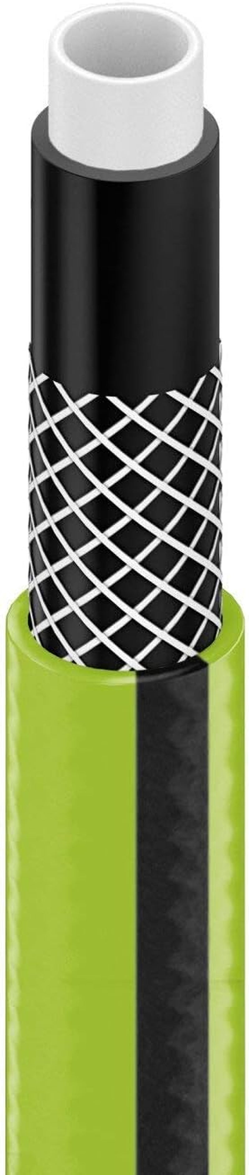 Cellfast QUATTRO Tuyau d'arrosage durable, léger, 4 plis, résistant aux UV, tuyau métallique, tresse croisée, 20 bars, 1/2" 15 m, 10-064