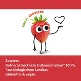 FRECHE FREUNDE Chips de Fraises Bio, Chips de Fruits Lyophilisés, Fruits Secs Tranchés Naturels Sans Sucre Ajouté, Végétalien, Sans Lactose, Sans Gluten, Paquet de 12 (12 x 12g)