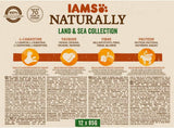 IAMS Naturally Senior Nourriture humide en sauce - Nourriture humide à base de viande et de poisson de haute qualité pour chats âgés, Collection Land & Sea, 12 x 85 g