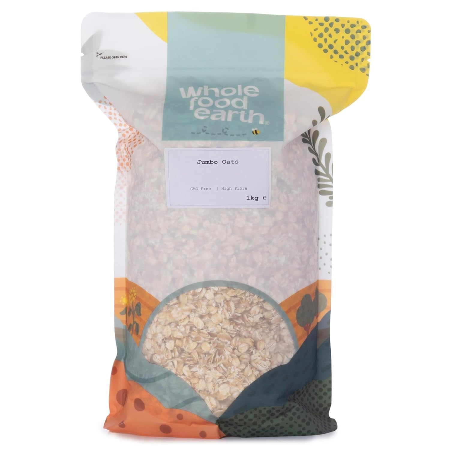Gruau Jumbo Wholefood Earth - Sans OGM - végétalien - sans produits laitiers - sans sucre ajouté 2 kg