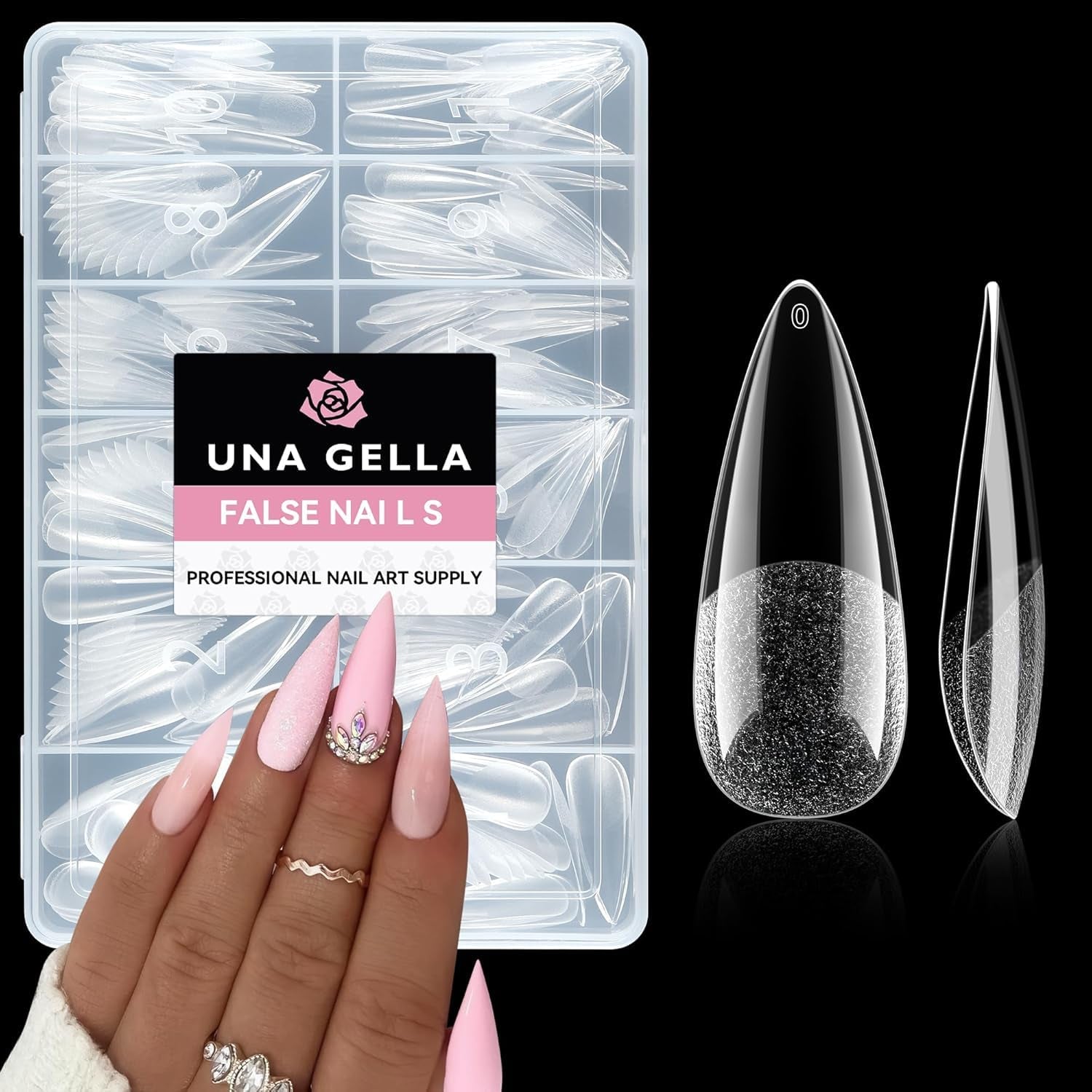 Ballerine Gel Ongles Conseils 216 pièces 12 Tailles Doux Gel Ongles Couverture Complète Ongles Extension Ensemble Semi Mat BRICOLAGE Home Art