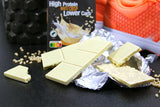 frankonia CHOCOLAT POWER MOTION sans sucre ajouté - Chocolat blanc croquant à haute teneur en protéines et faible en glucides, 90 g