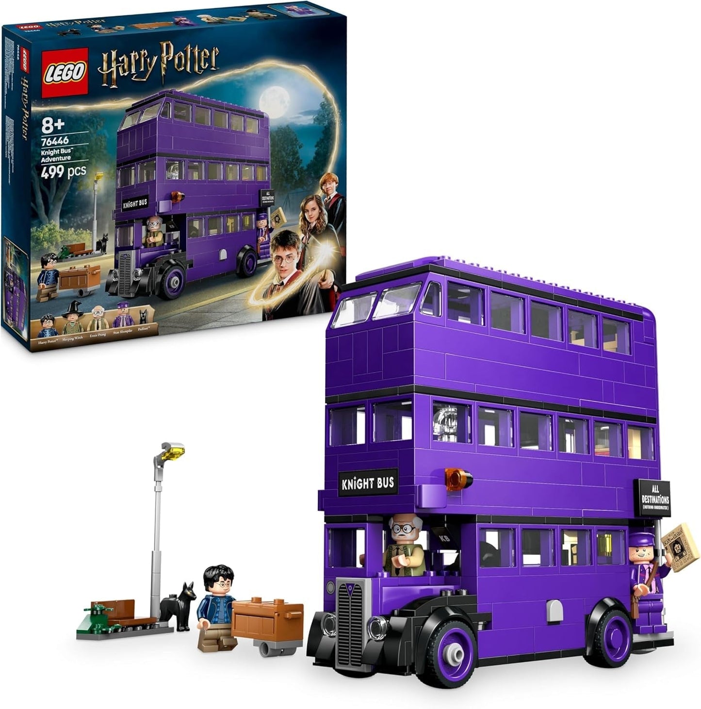 LEGO Harry Potter Adventures with The Travelling Knight - Ensemble de construction 5 figurines dont Ernie Prang, Stan Shunpike et le bus Padfoot Jouet pour les fans du monde sorcier Garçons et filles 8 ans 76446 Ensembles de construction Beuche den LEGO-Store Default Title