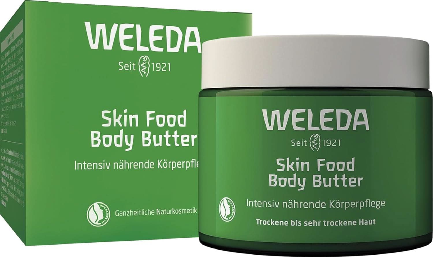 WELEDA Beurre Corporel Skin Food Bio, Crème de soin corps unisexe pour le soin des peaux sèches et rugueuses, 150 ml Douche et bain Naty Shop